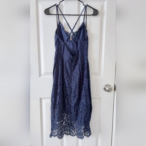 Lulus Flirting with Desire Navy Blue Lace Bodycon Dress - Picture 7 of 7